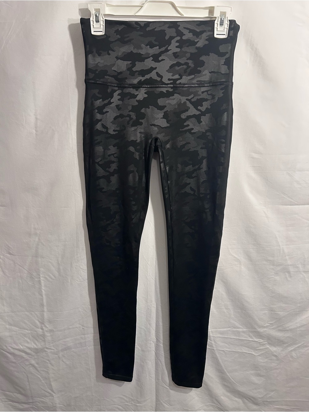 SPANX Black & Dark Gray Camo High-Waist Leggings
